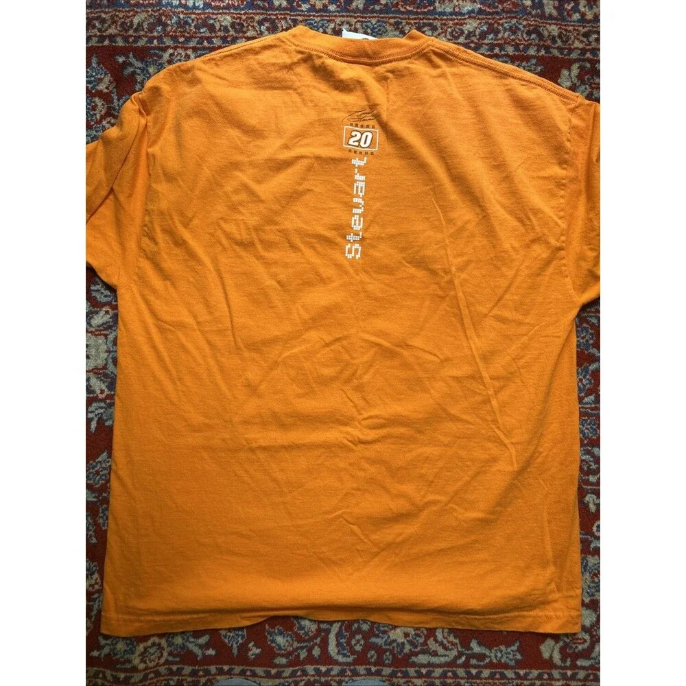 Vintage Tony Stewart Shirt Mens 2XL Orange NASCAR Racing Home Depot Tee Y2K